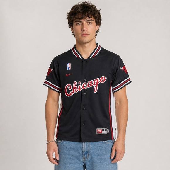 Nike Other - Nike Chicago Bulls NBA Jersey‎ Shirt Small Black Basketball 84 Team Sports